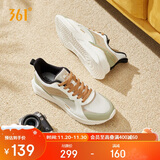 361°运动鞋男冬季透气户外厚底网面休闲跑步老爹鞋子男672036708-11