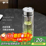 万象（WANXIANG）双层玻璃杯商务办公V148RL车载便携男士家用370ML大容量泡茶水杯