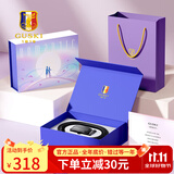 古士旗品牌男士皮带男真皮自动扣腰带商务裤带礼盒生日礼物送男友老公