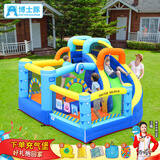 博士豚充气城堡家用淘气堡蹦床小型儿童室内充气跳床滑梯户外摆摊游乐园 72038-欢乐海豚( 双气垫款 )