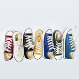 回力（Warrior）经典低帮帆布鞋透气板鞋子男升级款男女休闲鞋情侣鞋370U 黑色35