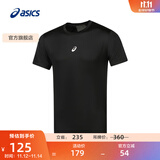 亚瑟士ASICS运动T恤男子跑步短袖透气舒适运动上衣 2031E116-001 黑色 M