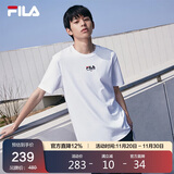 FILA斐乐官方短袖T恤男2025年夏季时尚纯棉圆领透气男士运动t恤针织衫