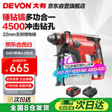 大有（Devon）20V工业级无刷充电锂电电锤5401打混凝土电镐开凿4.0Ah单电快充