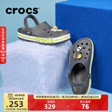 卡骆驰洞洞鞋贝雅卡骆班轻便耐磨一脚蹬休闲鞋|205089 石板灰/青柠绿-0GX 39 (240mm)