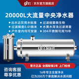精瑞特大流量全屋中央净水器家用农村自来井水入户总水管不锈钢前置过滤反冲洗去除水垢余氯泥沙商用阻垢 20000L中央净水器（适用于1.5寸-2寸管或商用） 不锈钢款