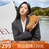 骆驼（CAMEL）大黄靴女都市户外四季可穿系带工装靴马丁靴 L23W307016 黄棕 39
