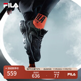 FILA斐乐男鞋男子跑鞋MARS II火星二代复古运动鞋减震男鞋 黑-BK 44