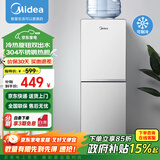 美的（Midea）饮水机家用桶装水客厅办公室双门防尘大储物柜饮水器银色 YD1518S-X 冷热型 【可制冷】