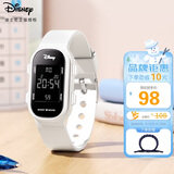 迪士尼（Disney）手表女学生潮流防水青少年初高中生女孩电子表多功能运动手环白色