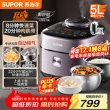 苏泊尔（SUPOR）IH鲜呼吸电压力锅5L 2200W猛火0涂层球釜8min速菜智能电饭煲高压锅SY-50FH5998Q