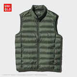 优衣库男装高级轻型羽绒背心/休闲羽绒马甲472294 56 橄榄色 S /165/84A