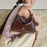 纳兰杜【孙雪宁同款】包包女2026新款笑脸单肩托特牛皮hobo包新年礼物 