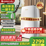 格力（GREE）【轻音干衣除湿】除湿机家用抽湿机40升/天低噪除潮防霉吸湿抽湿器智能控湿单间≤80㎡DH40EF