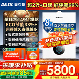 奥克斯(AUX) 燃气壁挂炉天然气供暖炉家用燃气热水器地暖暖气片采暖热水炉恒温ECO节能供暖洗浴两用 40KW 节能双水泵强动力≤400㎡ 天然气12T