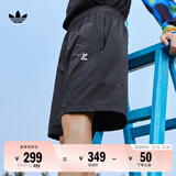 adidas舒适拼接运动短裤男装夏季阿迪达斯官方三叶草   黑色   2XL