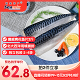 禧美海产 冷冻挪威青花鱼片净重2斤 独立包装2-4袋 去脏烤鱼 海鲜