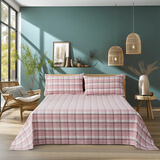 黄河口老粗布床单 A类粗布床单纯棉 手工全棉加厚被单 纯棉床单老粗布床单单件 晓露沁霞 一对枕套45x75cm