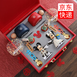 歌蝉结婚礼物新婚礼物送新人新娘闺蜜订婚情侣对杯实用杯子伴手礼高档 磨砂红蓝米奇+公仔（亚克力垫）