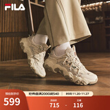 斐乐（FILA）官方猫爪6老爹鞋女鞋2025夏季新款鞋子休闲鞋厚底运动鞋 羊皮纸黄/斑鸠黄-BB 37.5