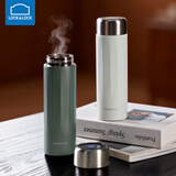 乐扣乐扣（LOCK&LOCK）316L不锈钢保温杯水杯茶水分离便携杯大容量办公室泡茶杯定制logo 【带温度显示480ml】瓦松绿