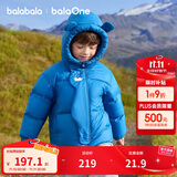 巴拉巴拉balaOne儿童羽绒服男童女童冬连帽外套保暖2025三防209425107205