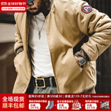 马登工装美式复古M1942坦克棉服外套男短款加厚棉衣男士立领棉袄上衣 卡其色 3XL