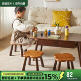 家逸实木小凳子家用小板凳客厅脚凳门口换鞋凳创意沙发凳