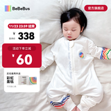 bebebus婴儿睡袋春秋冬恒温儿童睡衣四季通用分腿防踢被 彩虹加棉秋冬款（室温16-20℃） M【80码 建议身高80-90CM】