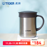 虎牌（TIGER）保温杯茶滤网杯办公型不锈钢真空杯水杯 CWM-A035 350ml 浅灰色XC 350ml