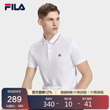 FILA 斐乐官方POLO衫男2025夏季透气男士针织翻领短袖t恤商务休闲上衣