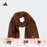 adidas简约舒适保暖针织运动围巾男女阿迪达斯官方 棕色 OSFM