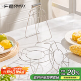 广意不锈钢蒸架防烫夹三件套 取碗提盘器电饭锅蒸格高低2个装GY7579