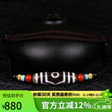 豆蔻时光财福三眼天珠吊坠南红绿松石18K金转运珠玉髓锁骨链项链男女士款