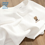 JEANSWEST LIFE真维斯短袖T恤男士纯棉透气夏季男女款半袖体恤青少年宽松五分袖