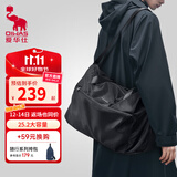 爱华仕行李包健身包男士大容量行李袋短途旅行包女运动包手提包旅行袋 黑色