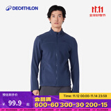 迪卡侬（DECATHLON）摇粒绒外套抓绒衣男保暖户外运动加厚秋绒衣冲锋衣内胆 男款-全拉链-蓝色 L