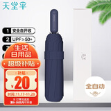 天堂 全自动晴雨伞三折 10骨加大加固安全自开收防晒遮阳伞 深藏青