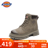 Dickies女士马丁靴高帮时尚情侣靴百搭工装靴女 浅咖 女款-37 