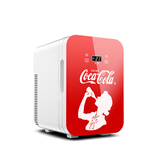可口可乐（Coca-Cola）车载冰箱10L迷你小冰箱冷藏加热双温小冰箱数显调温美妆小冰箱