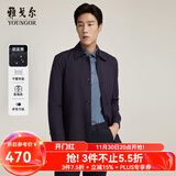 雅戈尔（YOUNGOR）风衣男翻领单风衣锦纶耐穿舒适透气男士上衣外套 GYDF424995FQA藏青色 L 175/96A
