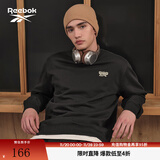 Reebok锐步官方男女同款经典时尚复古针织圆领套头衫卫衣 23FRC301UGH0 黑色 L