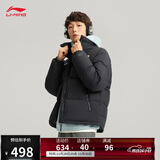 李宁防泼水防风科技短羽绒服男女同款25排湿宽松鸭绒运动外套AYMV431