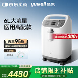 鱼跃(yuwell)6L升新国标医用制氧机制氧带雾化中重度缺氧助呼吸8F-6W