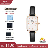 丹尼尔惠灵顿（DanielWellington）DW手表女 复古小方表石英女士手表欧美腕表 生日礼物送女友 小方块白盘-黑色皮带-DW00100434