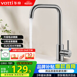 华帝（VATTI）冷热水厨房水龙头304不锈钢枪灰 洗菜盆洗菜池水槽适用 061101H