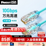 泛达 泛达超六类细网线CAT6A类跳线家用电脑宽带POE监控万兆高速成品线 冰湖蓝 2米