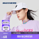 斯凯奇休闲情侣遮阳鸭舌帽男女同款时尚防晒帽运动棒球帽百搭休闲