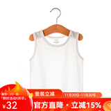 kordear 新生儿衣服婴儿宝宝薄款夏装无袖上衣男宝宝夏天衣服竹纤维小背心女夏 米白 73 cm（偏小拍大一码)