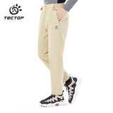 探拓(TECTOP)冲锋裤 男户外纯色防泼水耐磨加绒保暖长裤 登山滑雪裤D2148309KZ 男款米卡其L